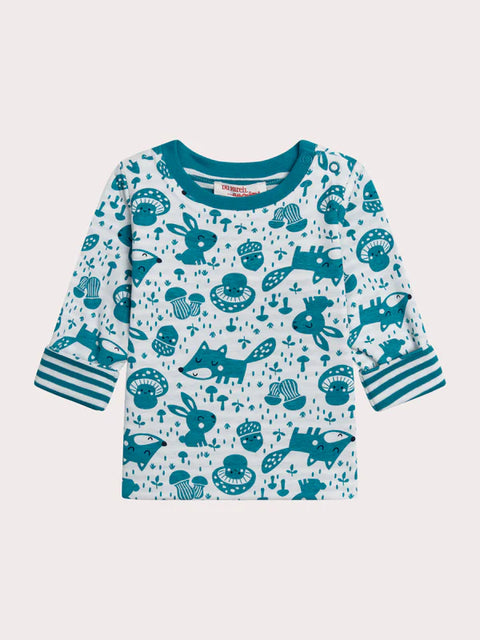 Reversible Turquoise Cotton T-shirt
