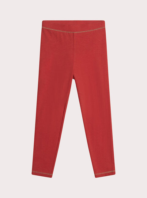 Red Cotton Leggings