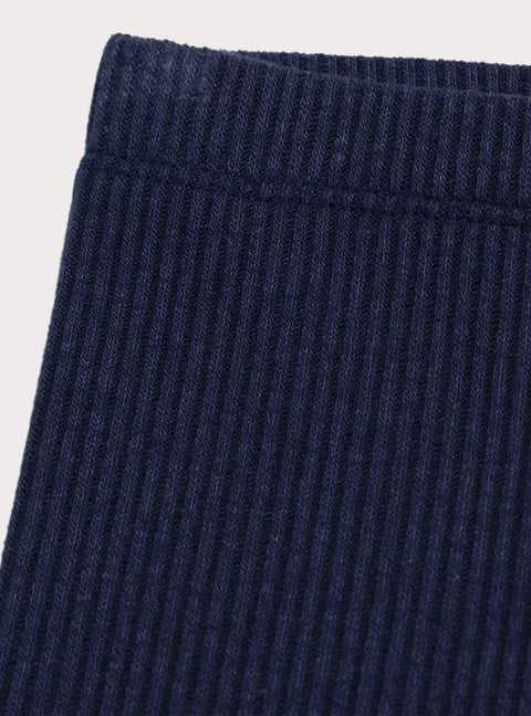 Ribbed Navy Leggings