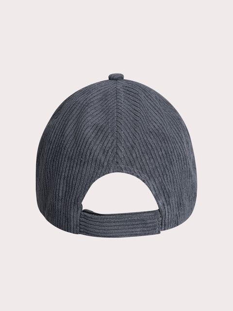Grey Corduroy Baseball Cap