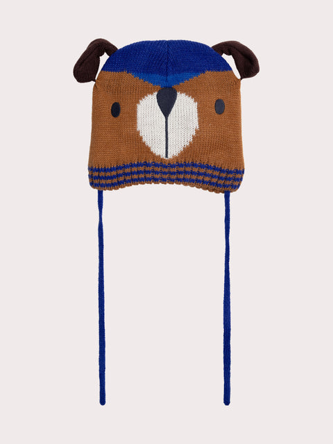 Brown Micropolar Lined Dog Animation Hat