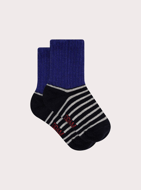 Navy & White Stripe Cotton Rich Socks