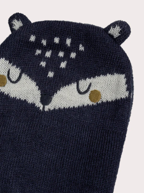 Blue Micropolar Lined Scarf