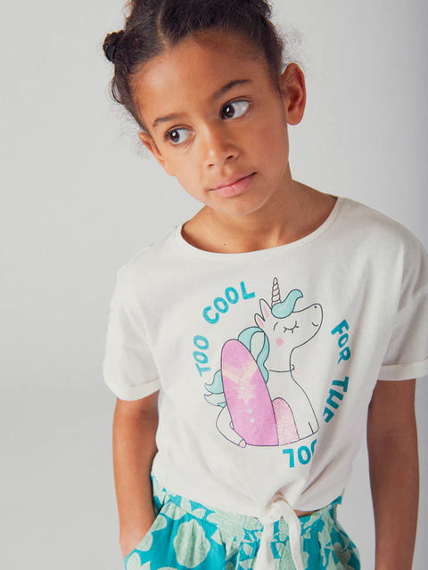 Off White Unicorn Print Cotton T-shirt