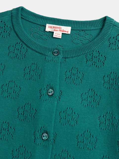 Green Cotton Rich Cardigan