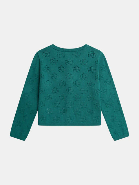 Green Cotton Rich Cardigan