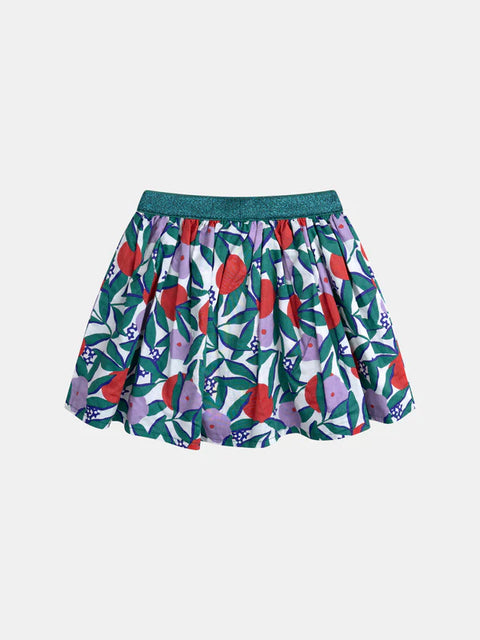Reversible Floral Print Cotton Skirt