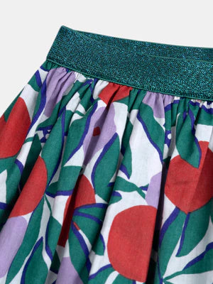 Reversible Floral Print Cotton Skirt