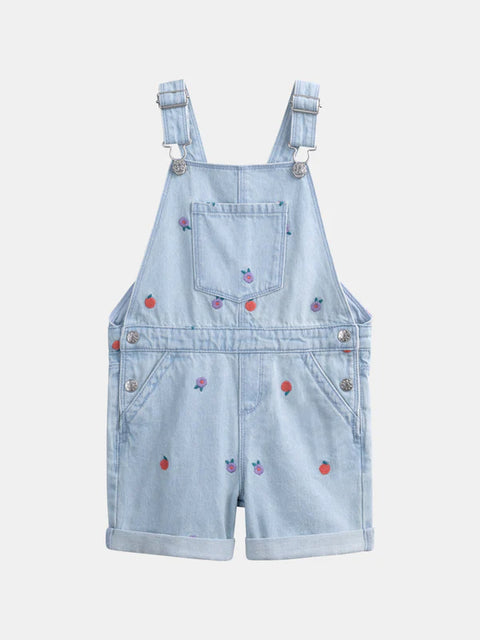 Embroidered Denim Dungarees