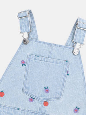 Embroidered Denim Dungarees