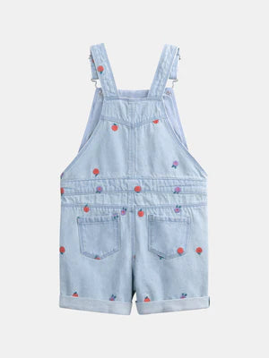 Embroidered Denim Dungarees