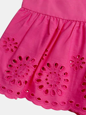 Pink Broderie Anglaise Cotton Blouse