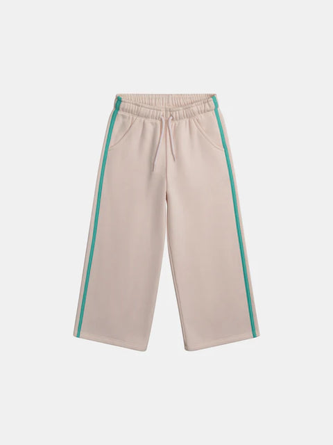 Pink Flared Cotton Fleece Joggers