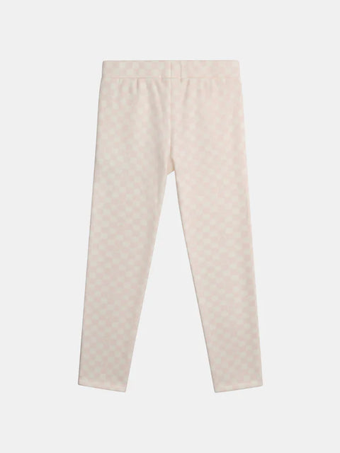 Cream & Pink Check Fleece Pants