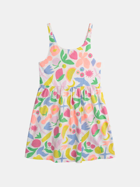 Fruit Print Cotton Jersey Dress