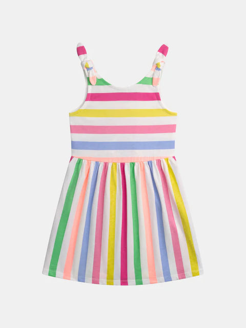 Multicolour Stripe Cotton Jersey Dress
