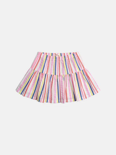 Candy Stripe Seersucker Cotton Skirt