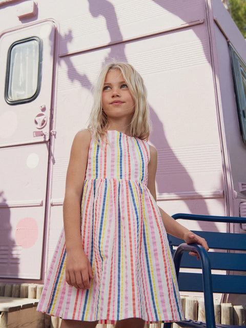 Candy Stripe Cotton Dress