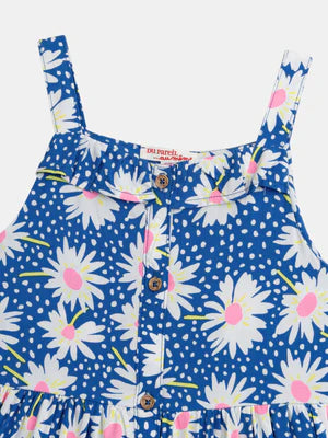 Blue Daisy Print Cotton Sundress