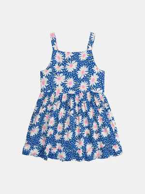 Blue Daisy Print Cotton Sundress