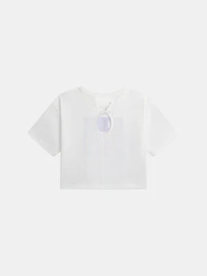 Beach Print Cotton T-shirt