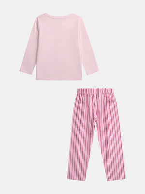 Pink "Hello Sunshine" Print Cotton Pyjamas