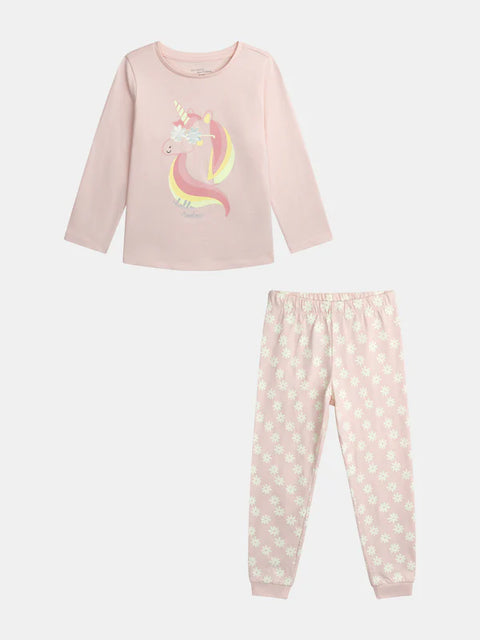 Glow In The Dark Unicorn Print Cotton Pyjamas