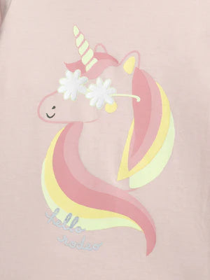 Glow In The Dark Unicorn Print Cotton Pyjamas