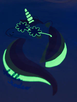 Glow In The Dark Unicorn Print Cotton Pyjamas