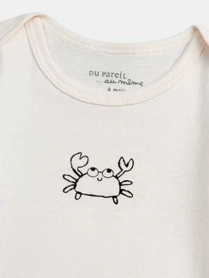 2 Pack Cream Short Sleeve Cotton Bodysuits