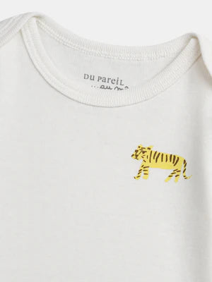 2 Pack Cream Short Sleeve Cotton Bodysuits