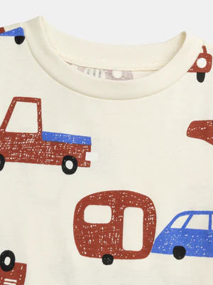 Short Glow In The Dark Car Print Cotton Pyjamas