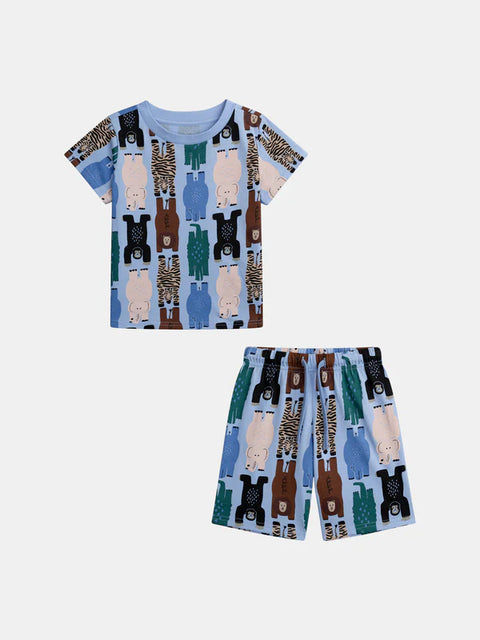 Short Jungle Print Cotton Pyjamas