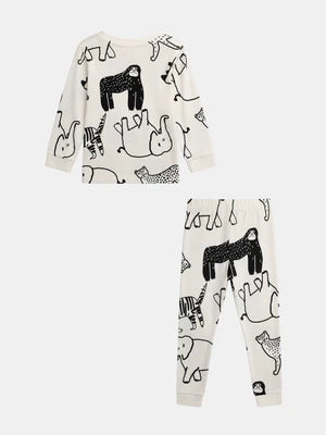 Wild Safari Animal Print Cotton Pyjamas