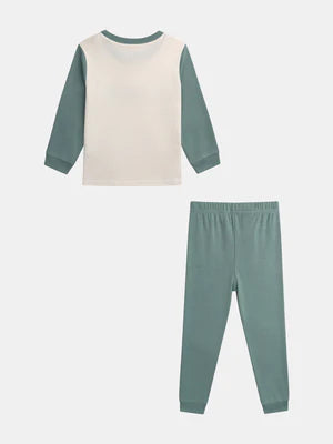 Two Tone Crocodile Print Cotton Pyjamas