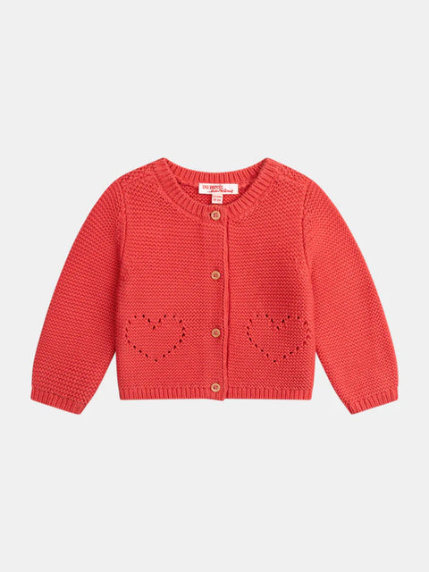 Red Cotton Cardigan