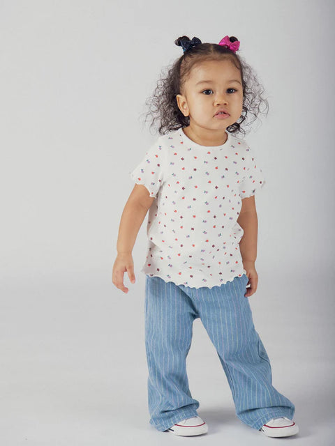 Striped Blue Denim Trousers