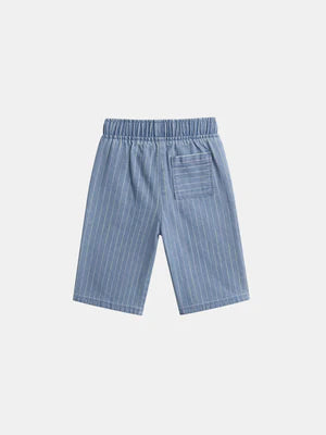 Striped Blue Denim Trousers