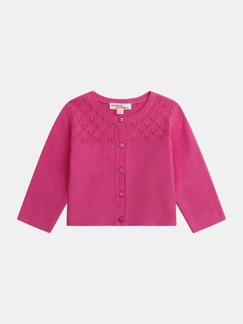 Pink Cotton Cardigan