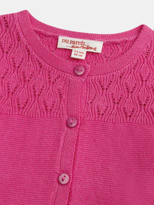 Pink Cotton Cardigan