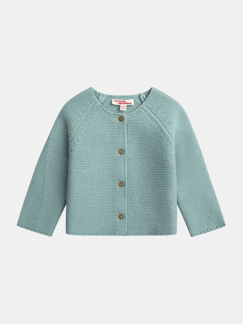 Green Cotton Rich Cardigan