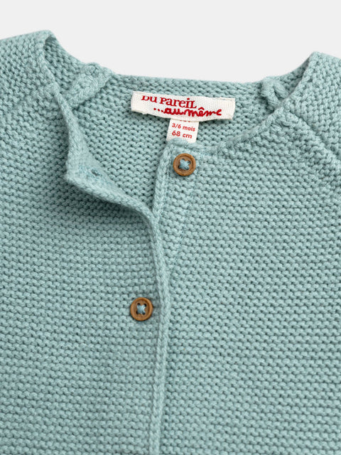 Green Cotton Rich Cardigan