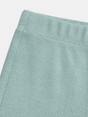 Cream Printed Cotton Top With Matching Leggings