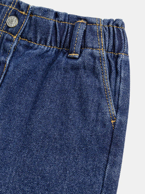 Heart Patch Cotton Denim Jeans