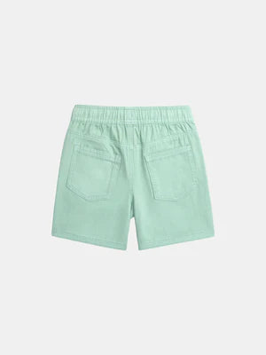 Green Cotton Twill Shorts