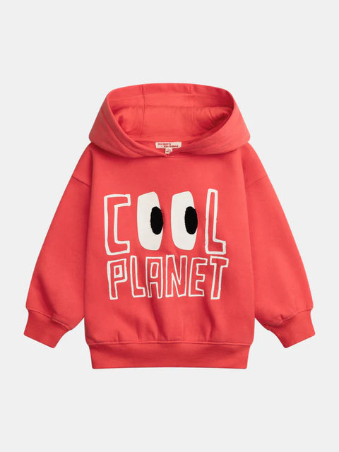 Red Cotton Fleece Sweatshirt