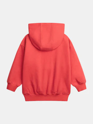 Red Cotton Fleece Sweatshirt
