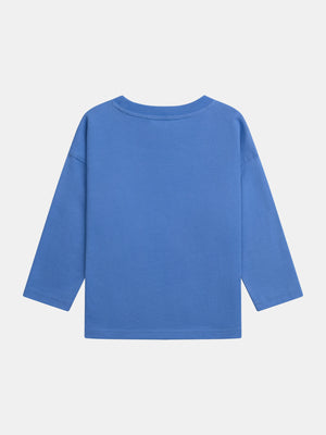 Blue Shark Animation Cotton T-shirt