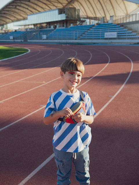 Blue Striped Cotton T-shirt