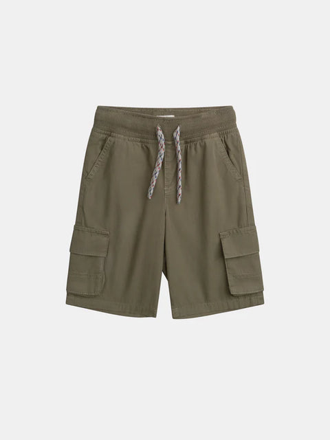 Brown Cotton Canvas Bermuda Shorts